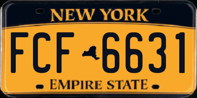 NY license plate FCF6631