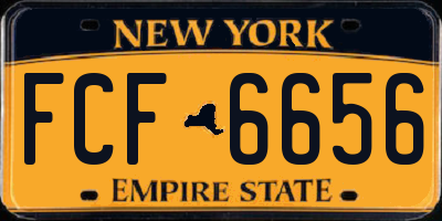 NY license plate FCF6656