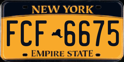 NY license plate FCF6675