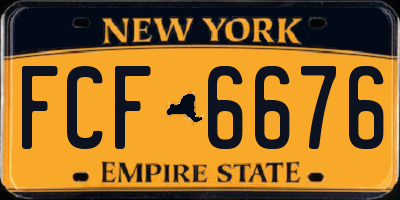NY license plate FCF6676