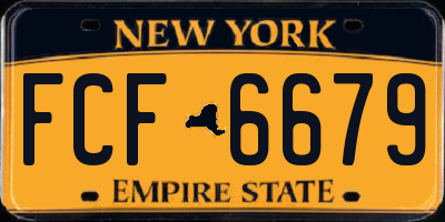 NY license plate FCF6679