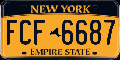 NY license plate FCF6687