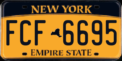 NY license plate FCF6695