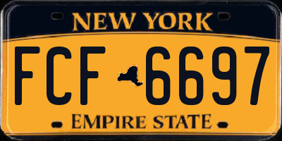 NY license plate FCF6697