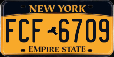 NY license plate FCF6709