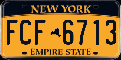 NY license plate FCF6713