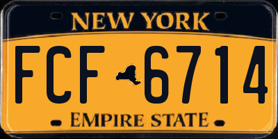 NY license plate FCF6714