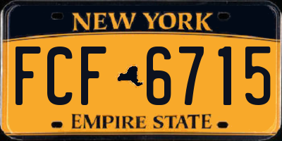 NY license plate FCF6715
