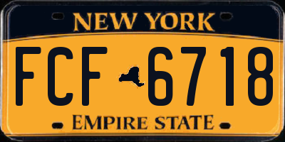 NY license plate FCF6718