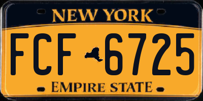 NY license plate FCF6725