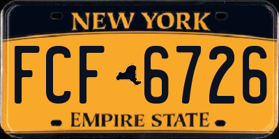 NY license plate FCF6726