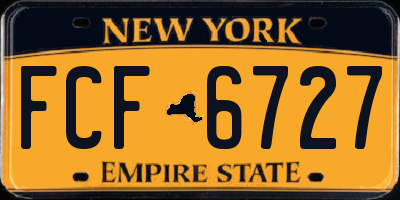 NY license plate FCF6727