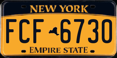 NY license plate FCF6730