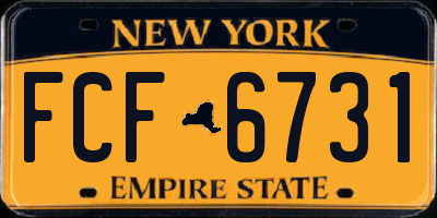 NY license plate FCF6731