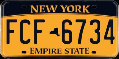NY license plate FCF6734