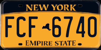 NY license plate FCF6740
