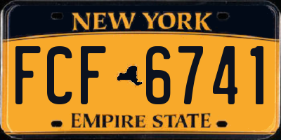 NY license plate FCF6741