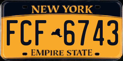 NY license plate FCF6743