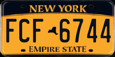 NY license plate FCF6744
