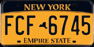 NY license plate FCF6745