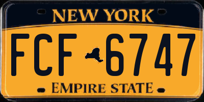 NY license plate FCF6747