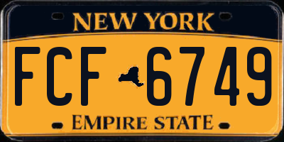 NY license plate FCF6749