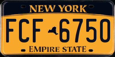 NY license plate FCF6750