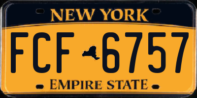 NY license plate FCF6757