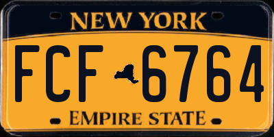 NY license plate FCF6764