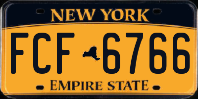 NY license plate FCF6766