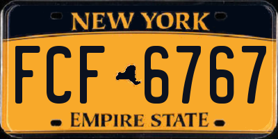 NY license plate FCF6767