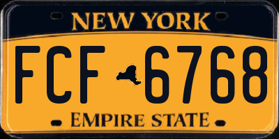 NY license plate FCF6768
