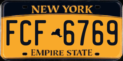 NY license plate FCF6769