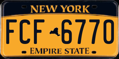 NY license plate FCF6770