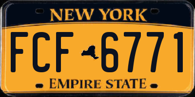 NY license plate FCF6771