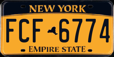 NY license plate FCF6774