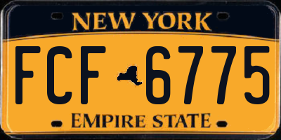 NY license plate FCF6775