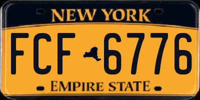 NY license plate FCF6776