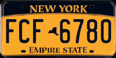 NY license plate FCF6780