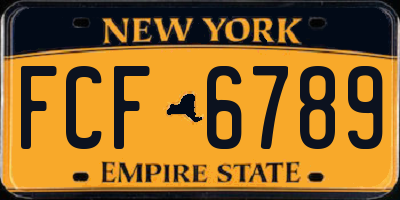 NY license plate FCF6789