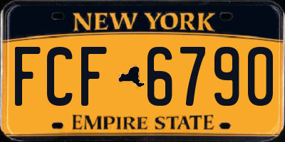 NY license plate FCF6790