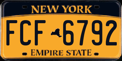 NY license plate FCF6792