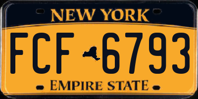 NY license plate FCF6793