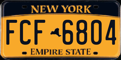 NY license plate FCF6804