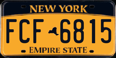 NY license plate FCF6815