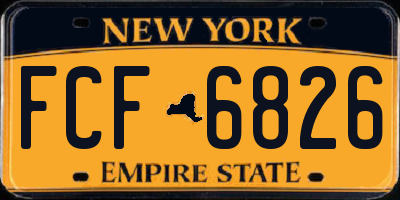 NY license plate FCF6826