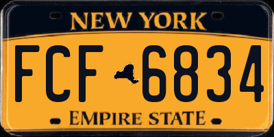 NY license plate FCF6834