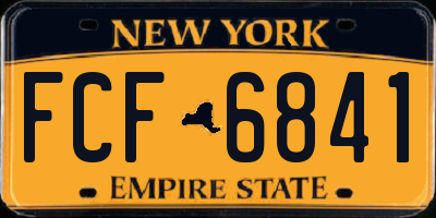 NY license plate FCF6841
