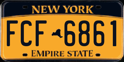 NY license plate FCF6861