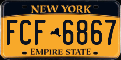NY license plate FCF6867